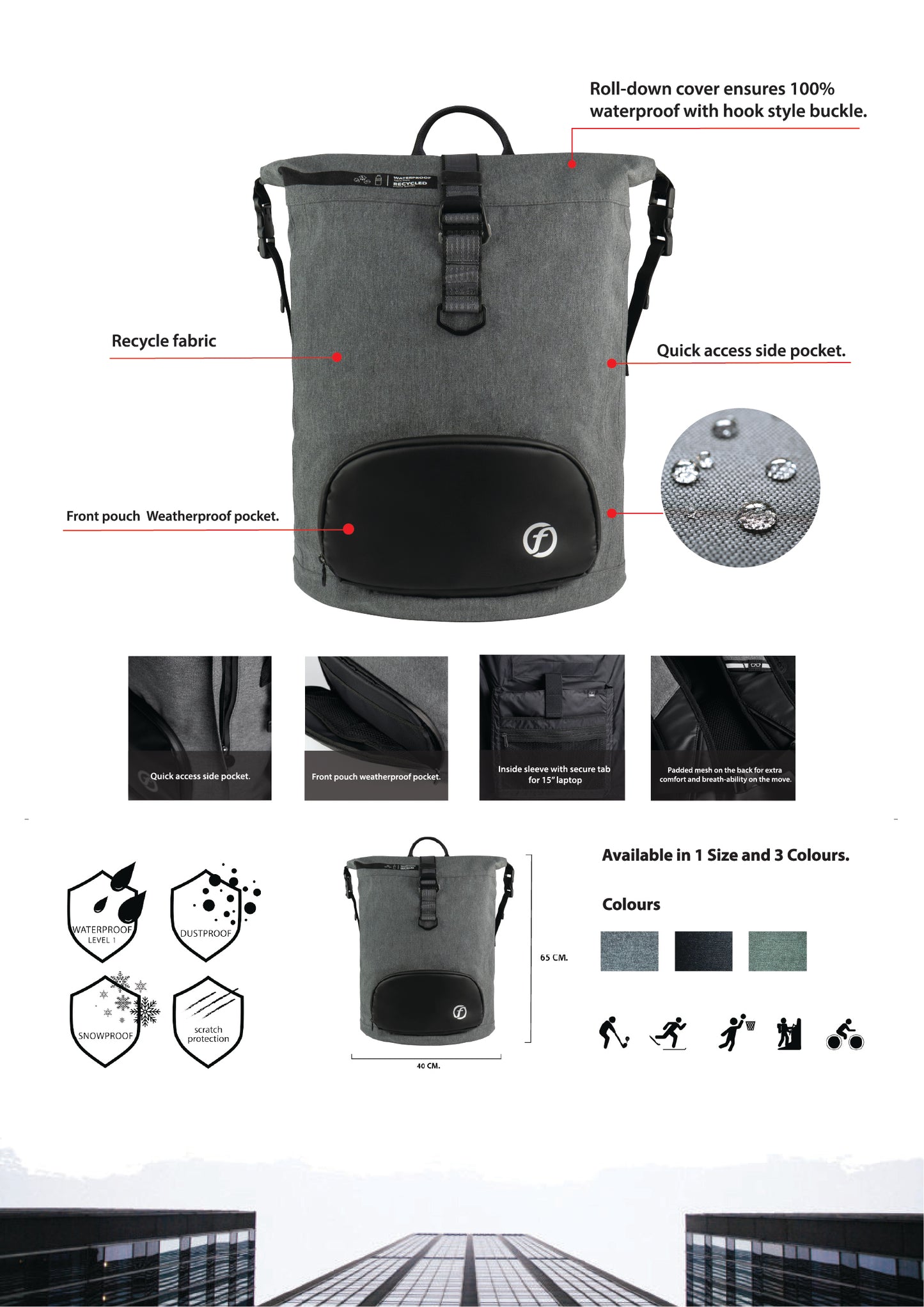 URBANION ECO BACKPACK L