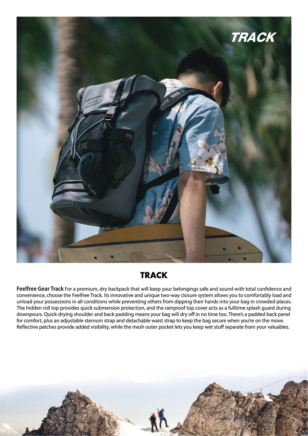 FEELFREE TRACK Premium Waterproof Backpack