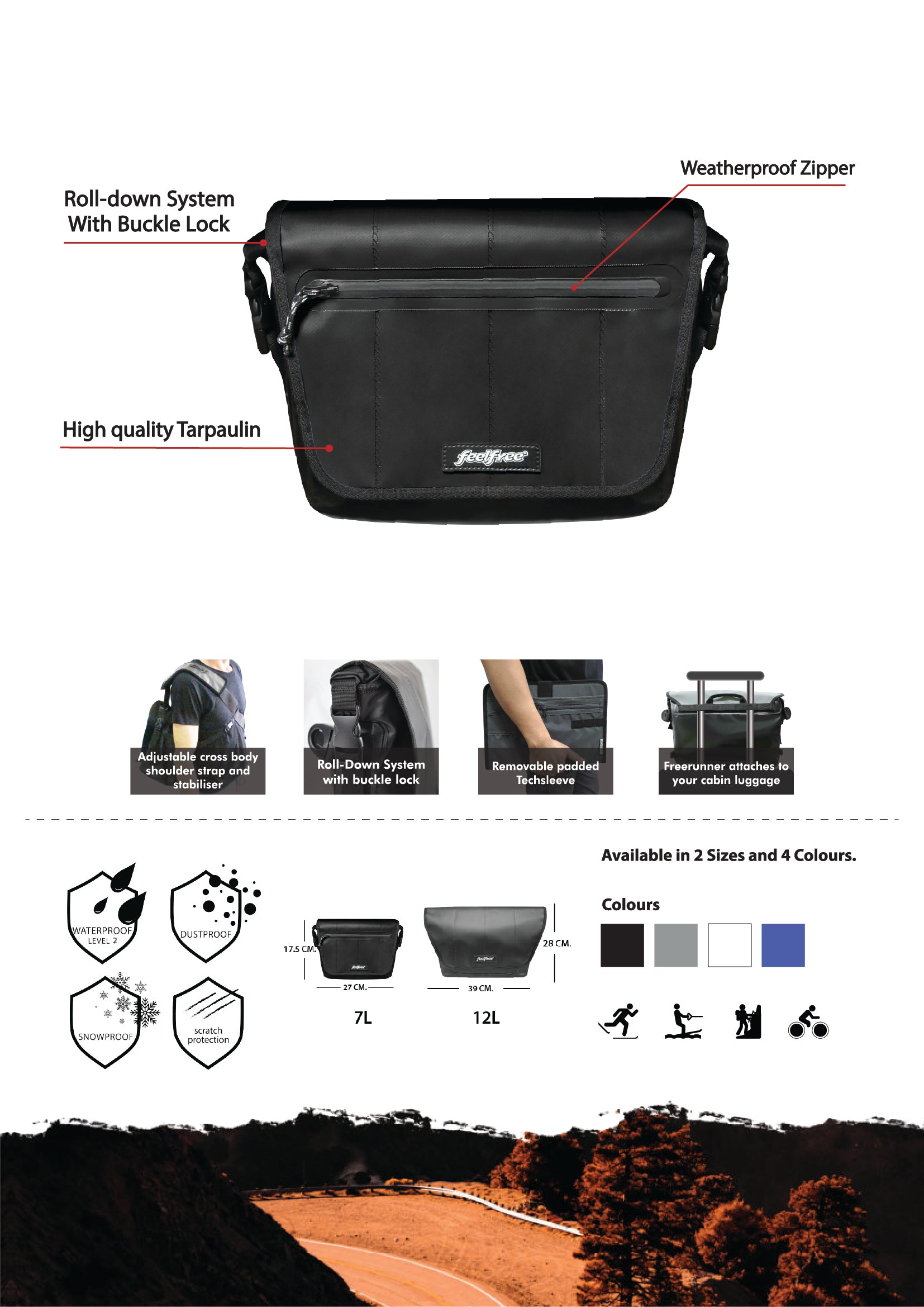 กระเป๋ากันน้ำ พรีเมี่ยม FEELFREE FREERUNNER EX