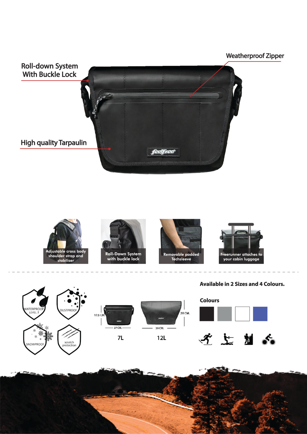 กระเป๋ากันน้ำ พรีเมี่ยม FEELFREE FREERUNNER EX