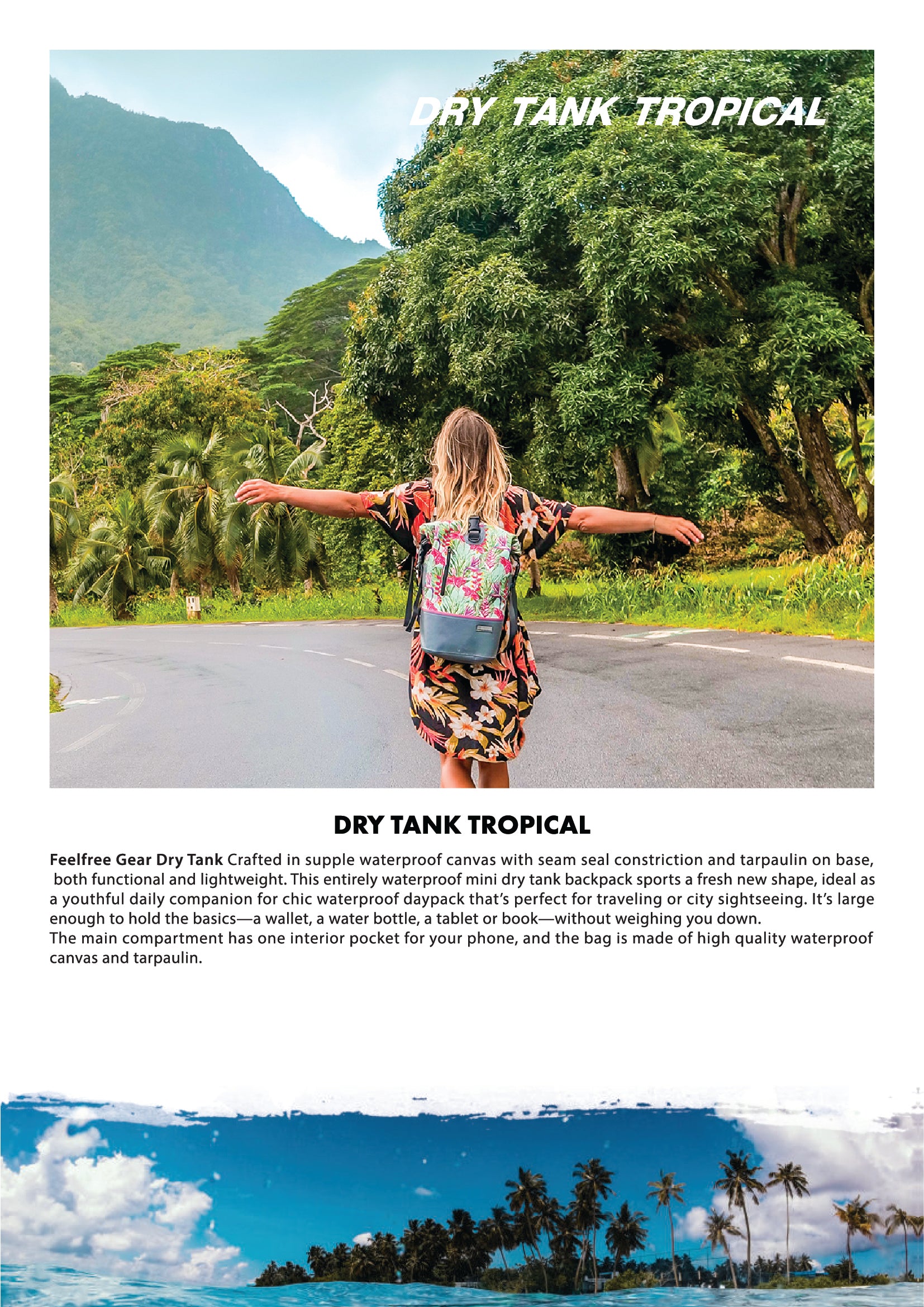 FEELFREE TROPICAL DRY TANK Premium waterproof backpack
