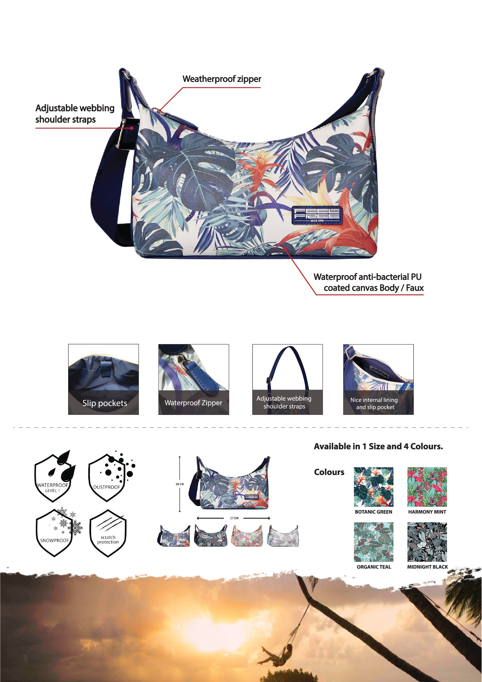 กระเป๋าสะพาย กันน้ำ TROPICAL MINI HANDBAG