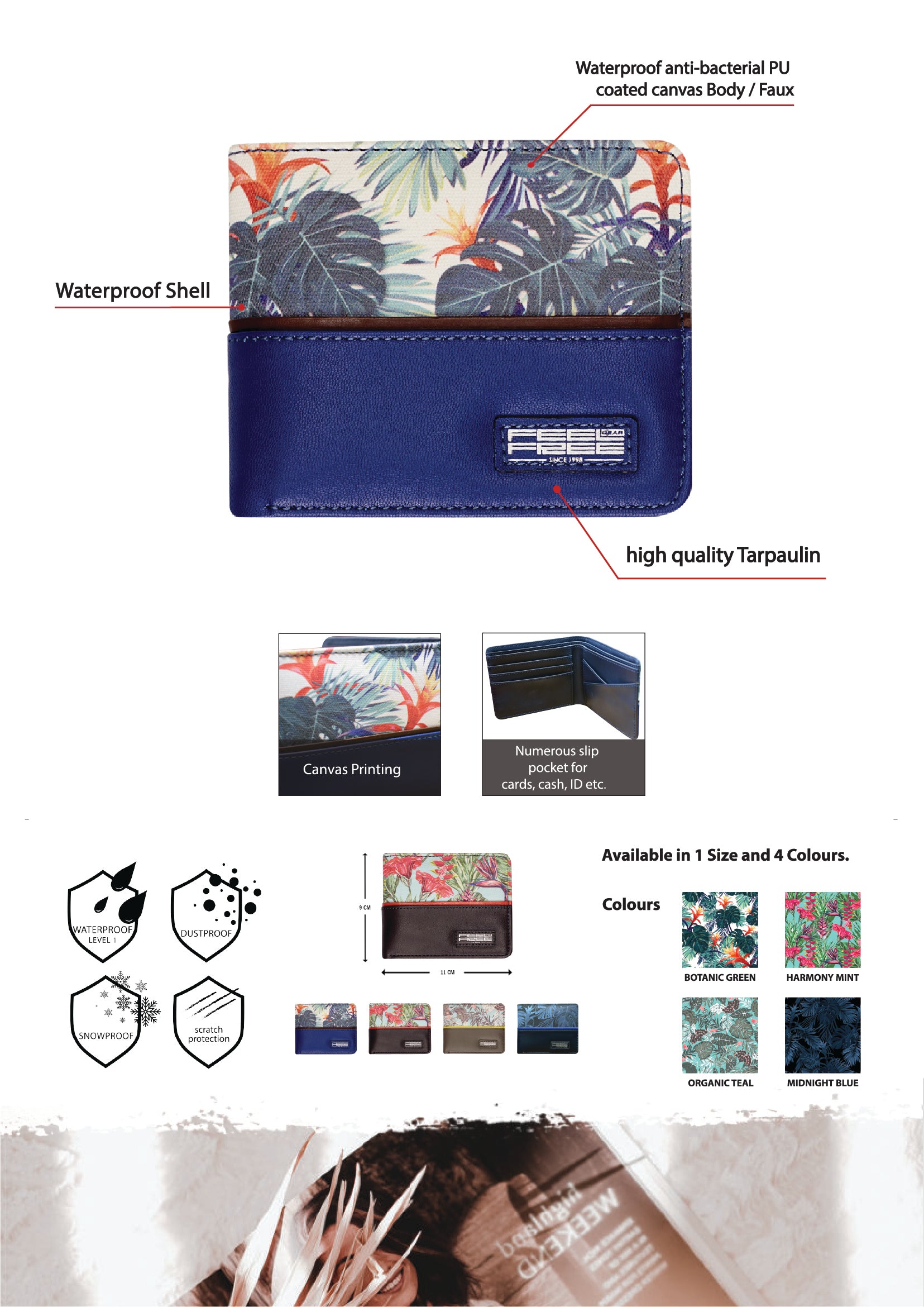กระเป๋าสตางค์ พรีเมี่ยม FEELFREE POCKET WALLET