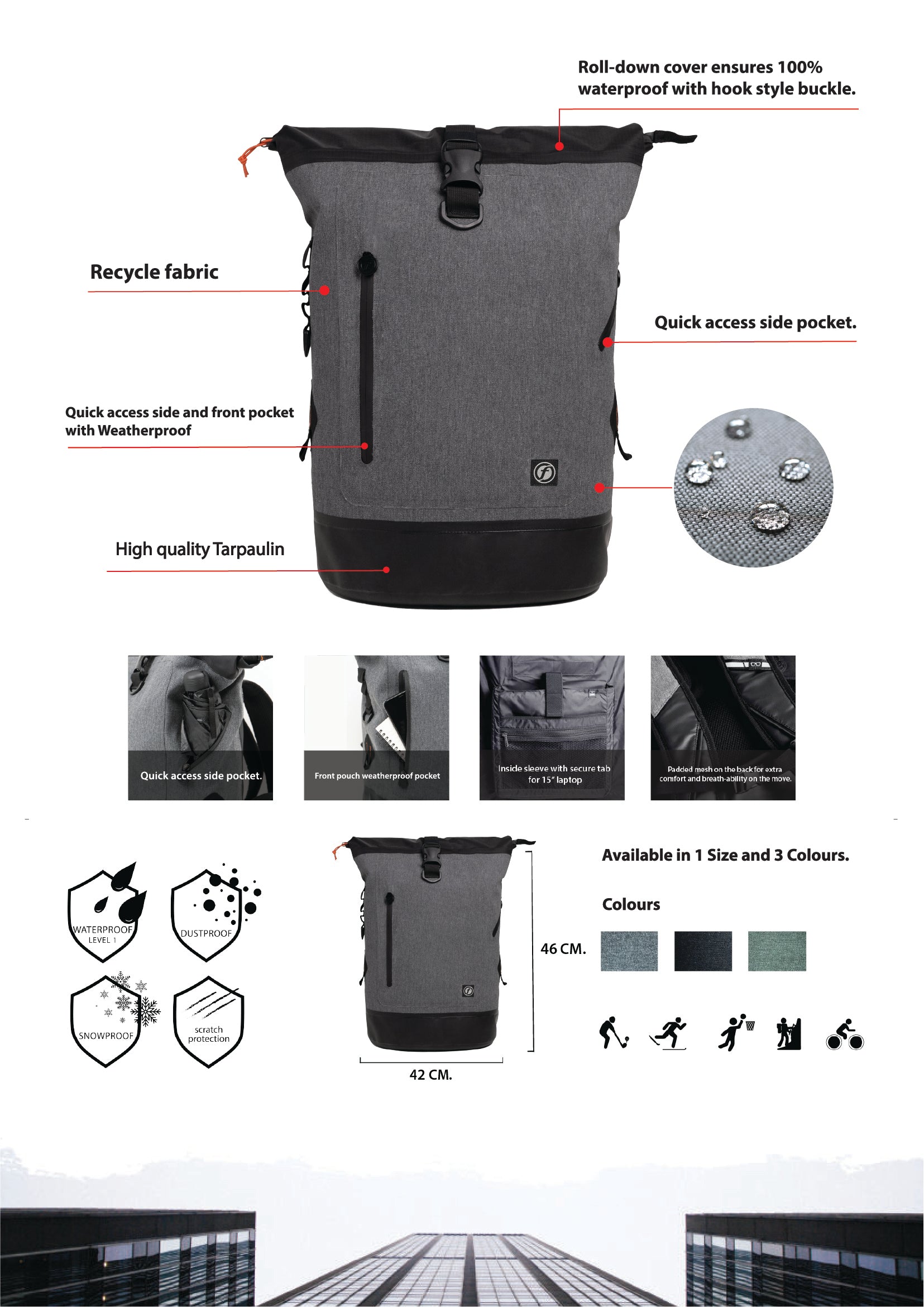 URBANION ECO BACKPACK M