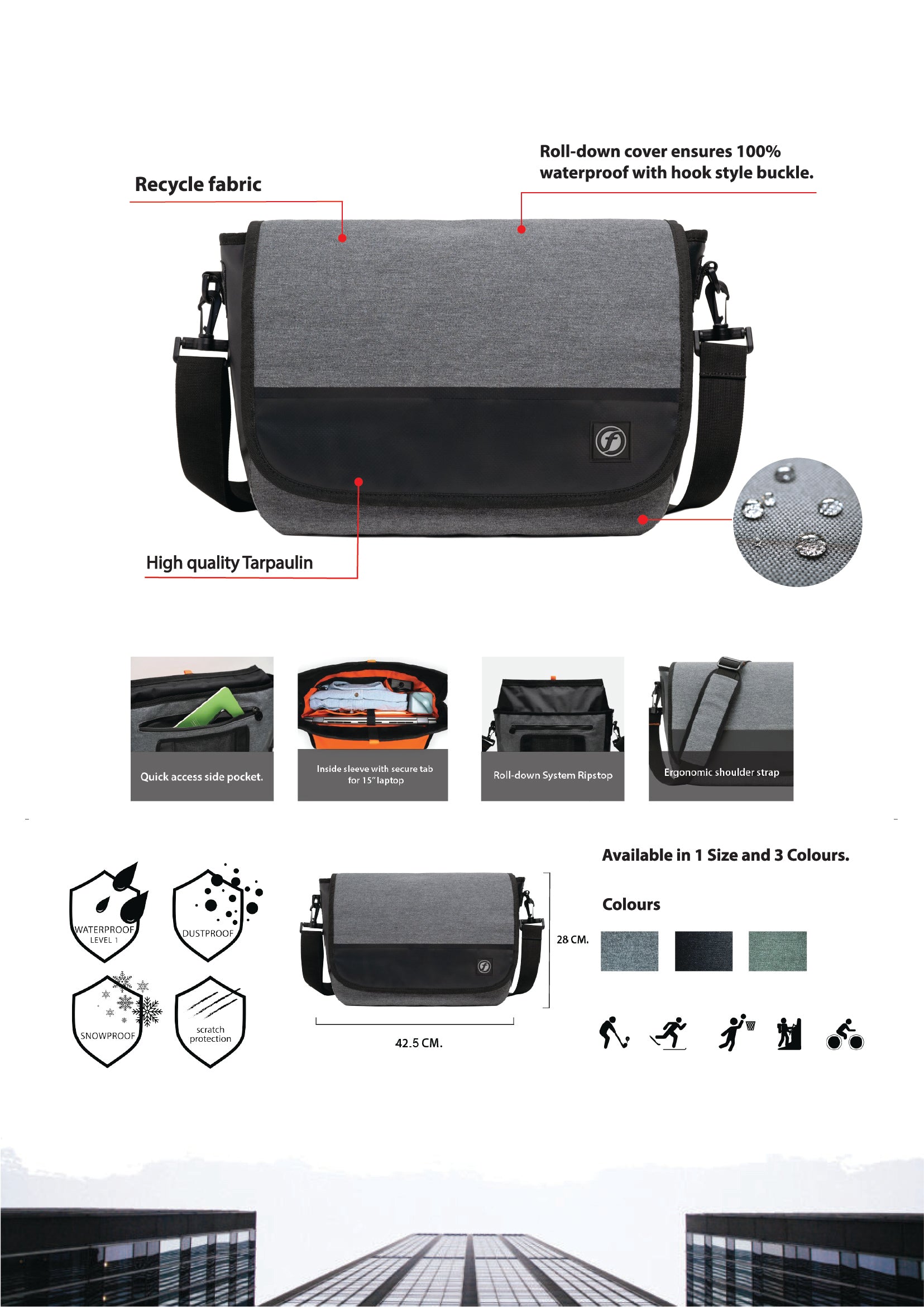 URBANION ECO MESSENGER BAG