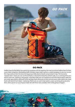 FEELFREE GO PACK 30L, waterproof backpack, detachable strap, premium