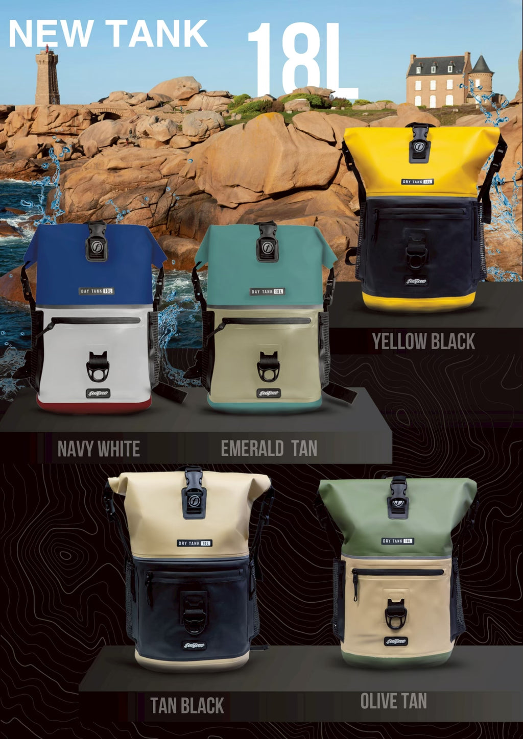 FEELFREE NEW DRY TANK PRO กระเป๋าเป้กันน้ำ 18L