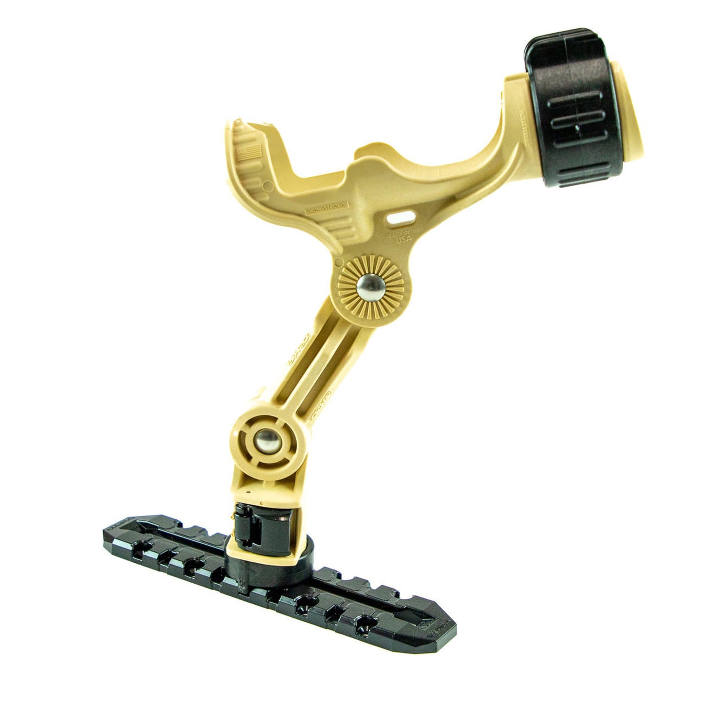 Omega Pro™ Rod Holder with Track Mounted LockNLoad™ Mounting System, Desert Sand.