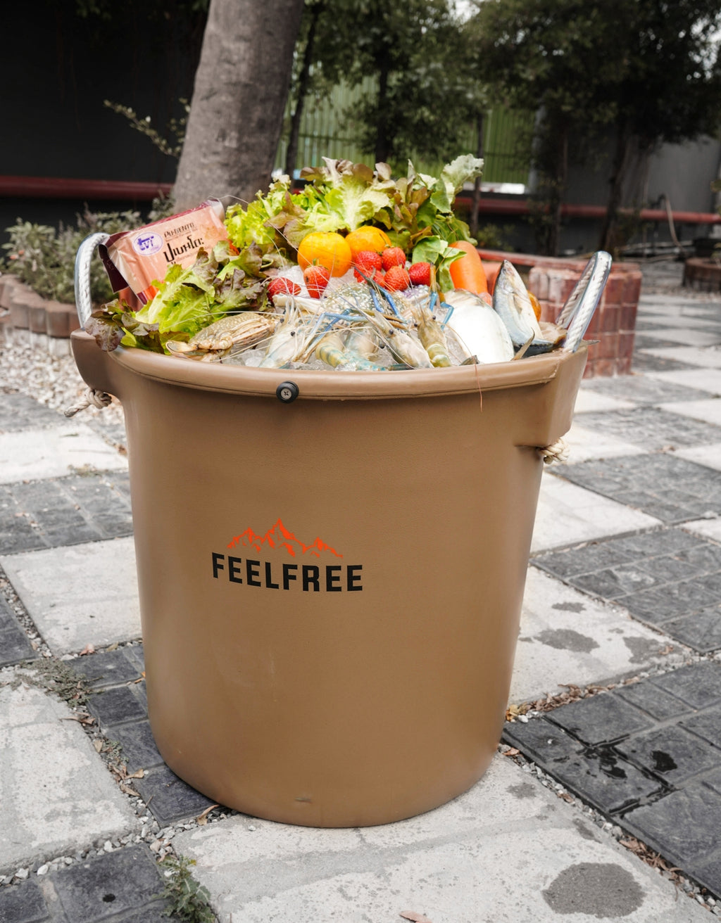 FEELFREE INNER BIN Ice bucket, cold storage bucket, fresh food or beverage container, can keep cold for 7-10 days, capacity 50L