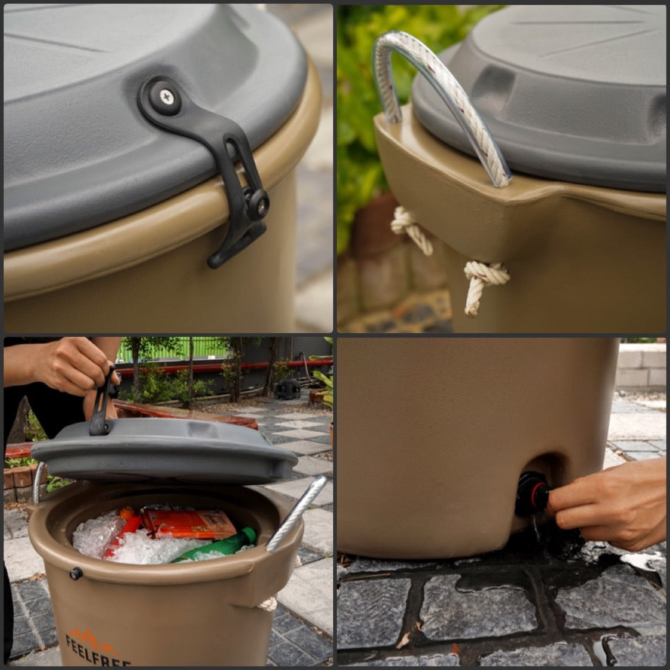 FEELFREE INNER BIN Ice bucket, cold storage bucket, fresh food or beverage container, can keep cold for 7-10 days, capacity 50L
