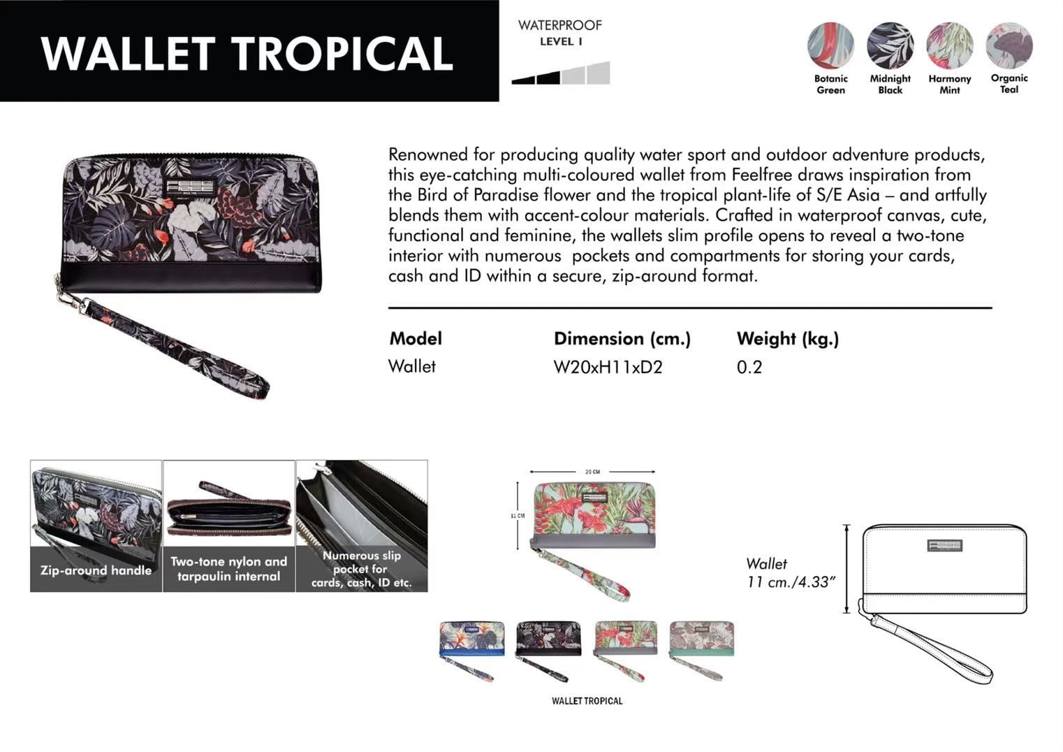กระเป๋าสตางค์ แบบยาว พรีเมี่ยม TROPICAL LONG WALLET