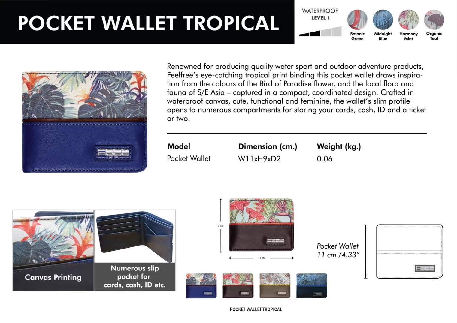 กระเป๋าสตางค์ พรีเมี่ยม FEELFREE POCKET WALLET