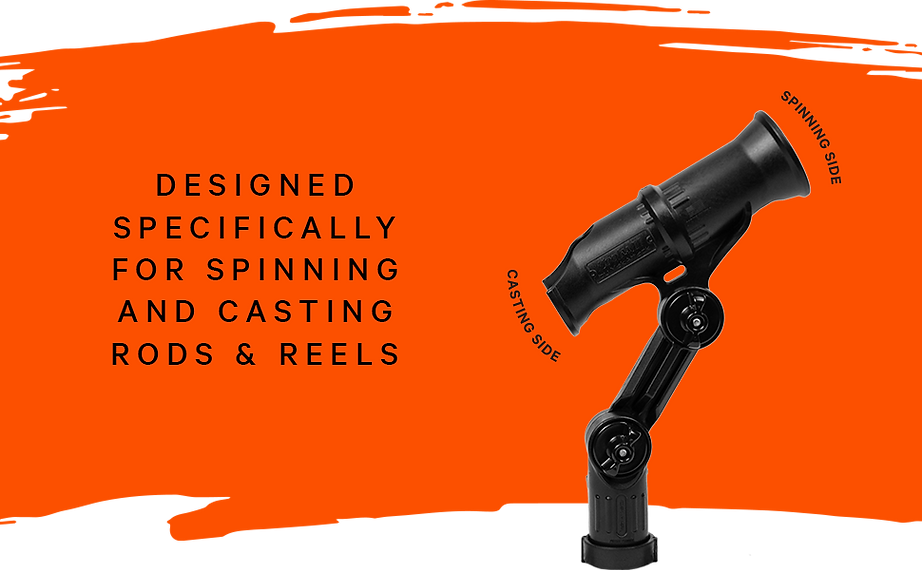 Kayak Track Mount YakAttack Omega Pro Rod Holder W/LockNLoad