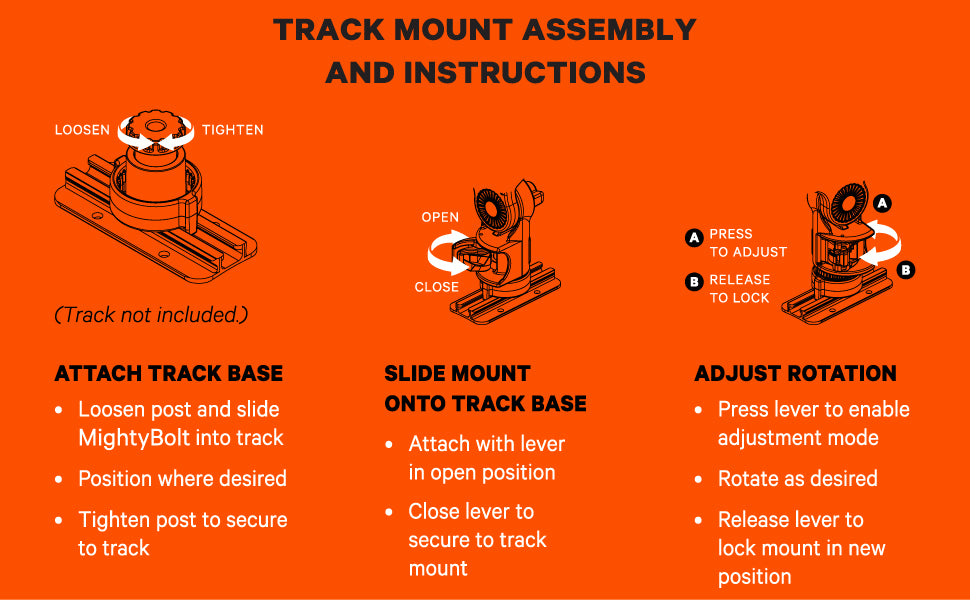 Zooka II™ Rod Holder with Track Mounted LockNLoad™ Mounting System